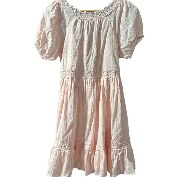 Lulu’s Crochet Trim Coquette Babydoll Dress - Picture 2 of 5